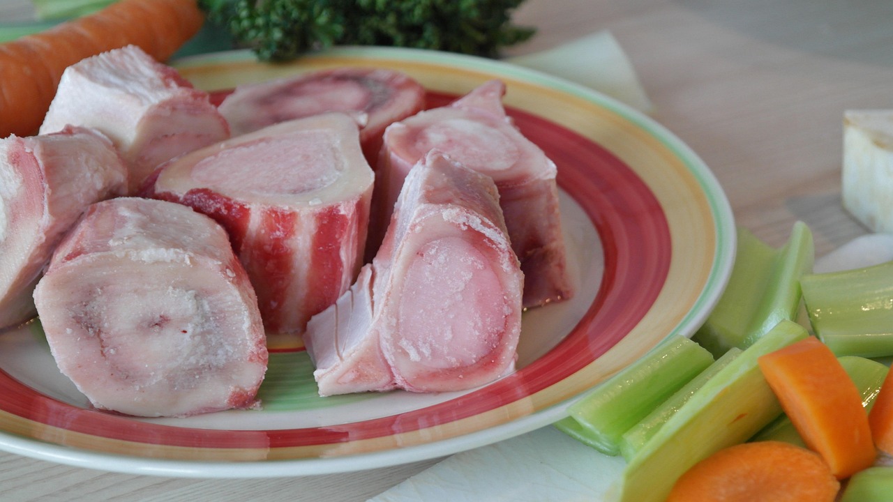Is Bone Broth Healthy? Benefits, Nutrition, and Downsides 8 bone, soup bones, soup, carrots, leek, having lunch, food, soups, warm, vegetables, broth, plate, celery, meal, healthy, soup