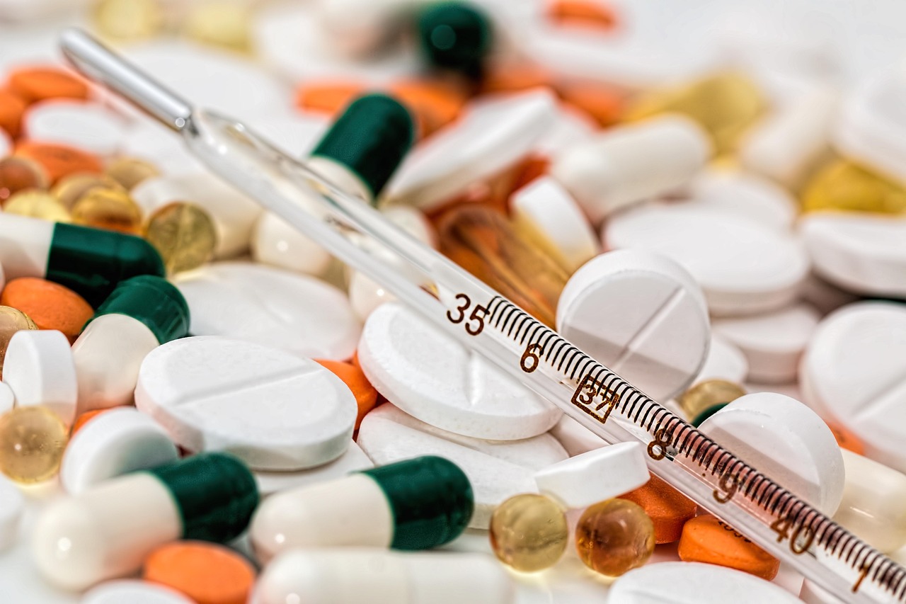 thermometer, medications, tablets, medicine, cure, pharmacy, medical, capsules, pharmaceutical, pharmacology, medical drugs,